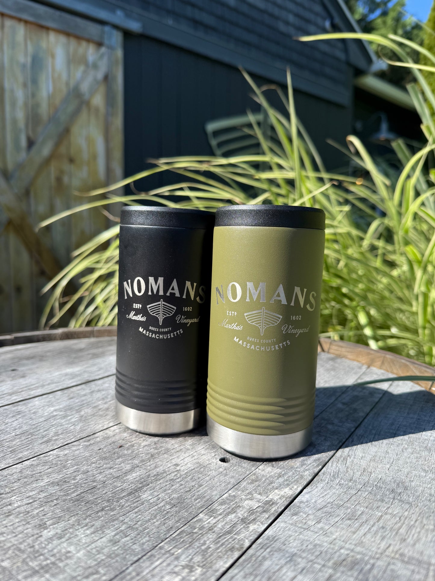 Nomans OG Logo, Slim Metal Koozie